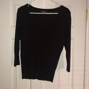 3/4 length sleeve button up sweater